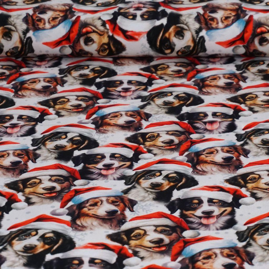 French Terry Weihnachtshunde Digitaldruck